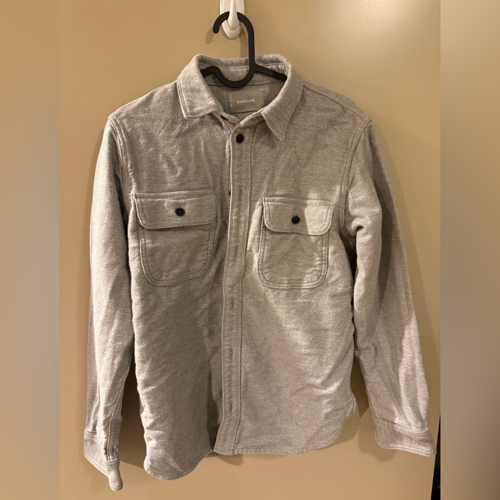Everlane Small Gray Button Up Shirt Jacket